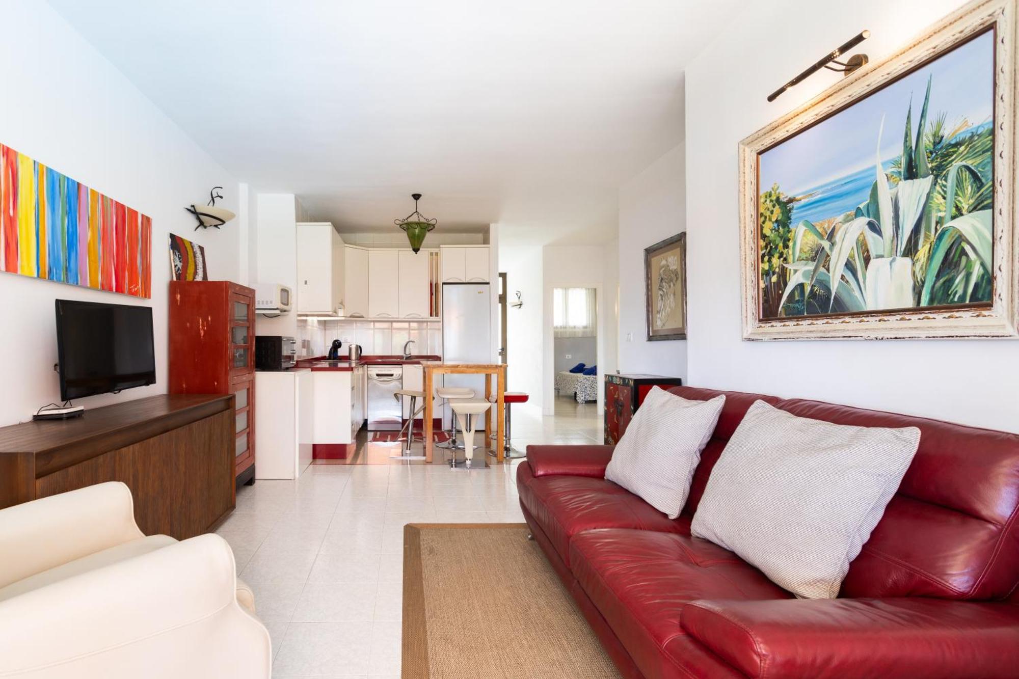 Classbnb - Seafront Apartment At Las Vistas Beach Арона Экстерьер фото